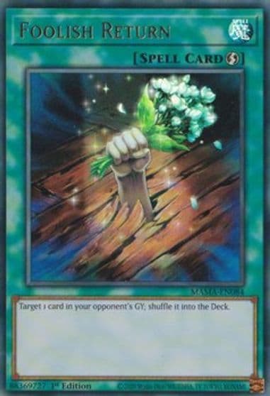 Foolish Return Magnificent Mavens Yu-Gi-Oh! card