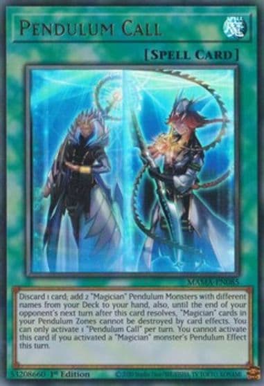 Pendulum Call Magnificent Mavens Yu-Gi-Oh! card