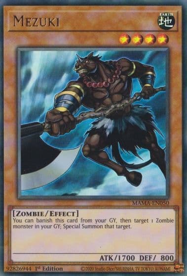 Mezuki Magnificent Mavens Yu-Gi-Oh! card