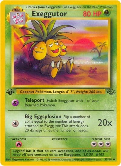 Exeggutor Jungle Pokemon card
