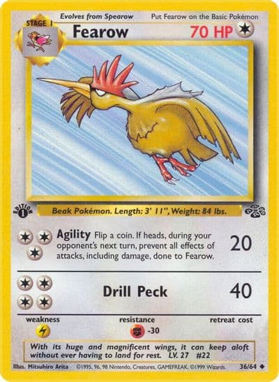 Fearow Jungle Pokemon card