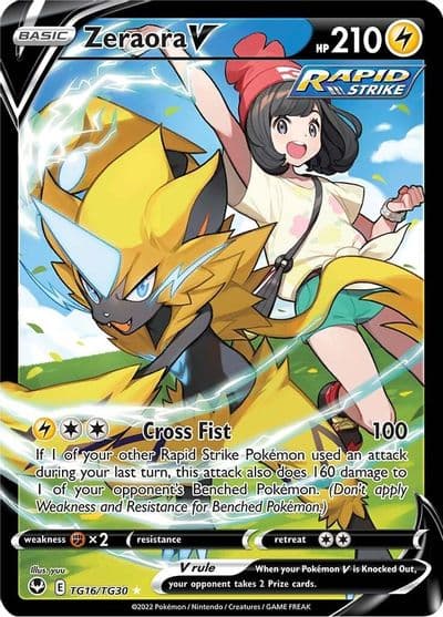 Zeraora V SWSH12: Silver Tempest Trainer Gallery Pokemon card