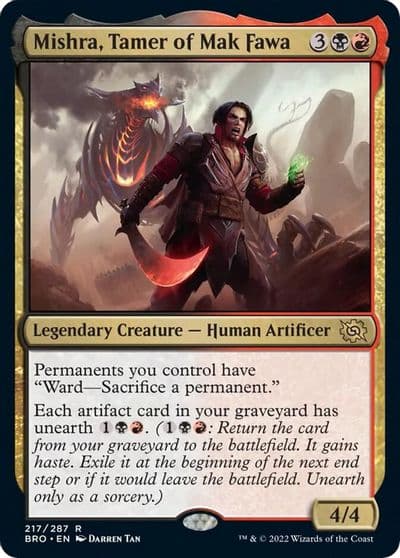 Mishra Tamer of Mak Fawa The Brothers' War Magic card