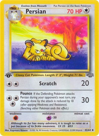 Persian Jungle Pokemon card