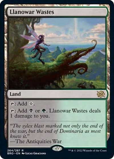 Llanowar Wastes The Brothers' War Magic card