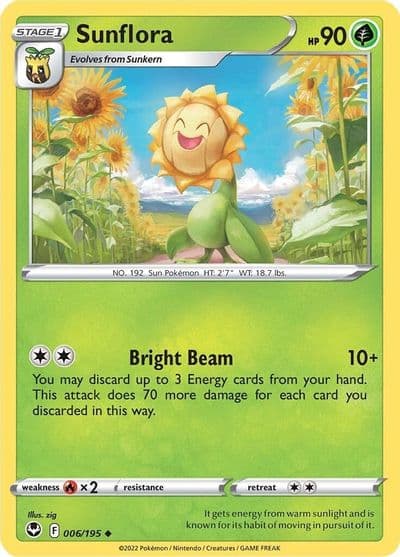 Sunflora SWSH12: Silver Tempest Pokemon card