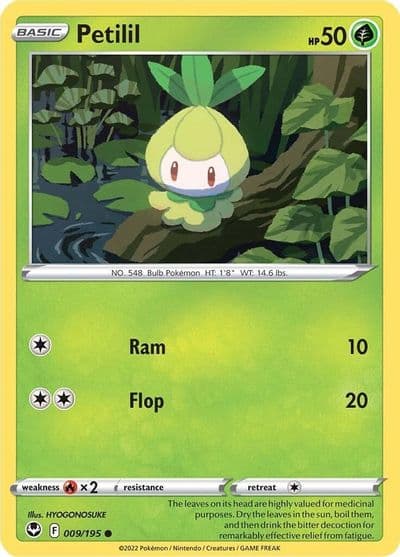 Petilil SWSH12: Silver Tempest Pokemon card