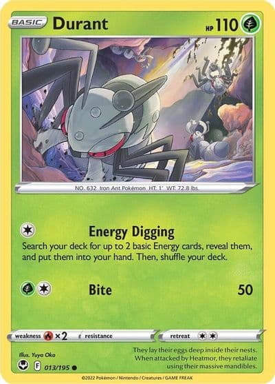 Durant SWSH12: Silver Tempest Pokemon card