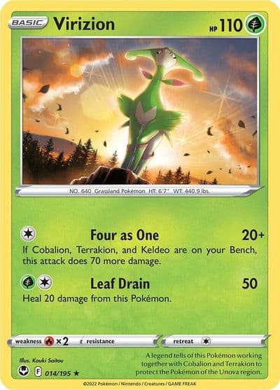 Virizion SWSH12: Silver Tempest Pokemon card