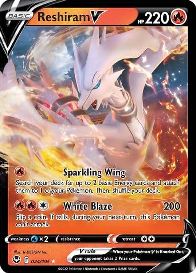 Reshiram V SWSH12: Silver Tempest Pokemon card