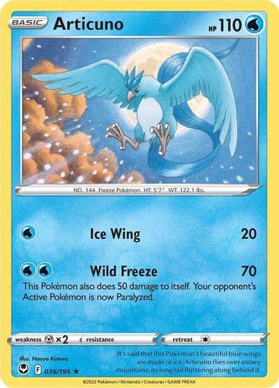 Articuno SWSH12: Silver Tempest Pokemon card