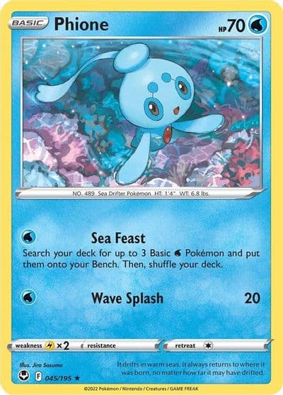Phione SWSH12: Silver Tempest Pokemon card