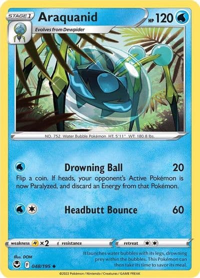 Araquanid SWSH12: Silver Tempest Pokemon card