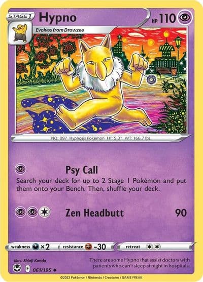 Hypno SWSH12: Silver Tempest Pokemon card