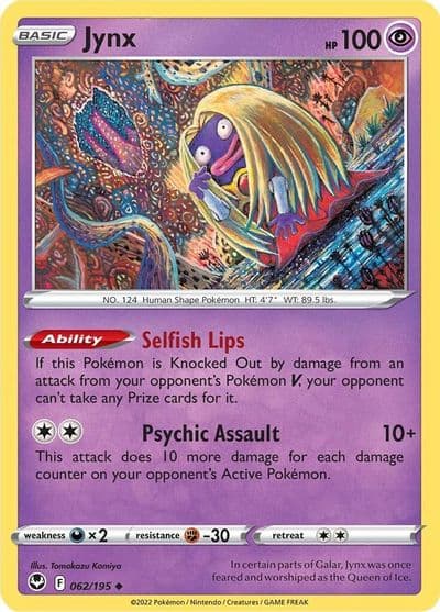 Jynx SWSH12: Silver Tempest Pokemon card