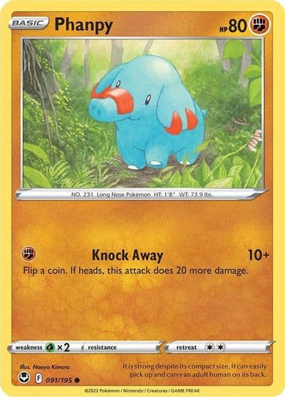 Phanpy SWSH12: Silver Tempest Pokemon card