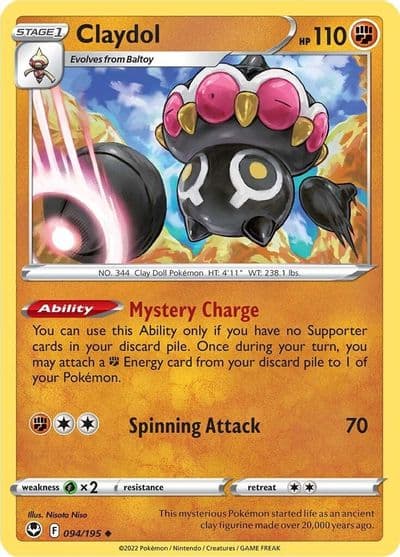Claydol SWSH12: Silver Tempest Pokemon card
