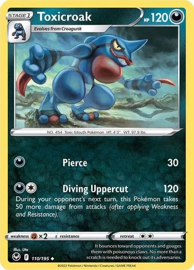 Toxicroak SWSH12: Silver Tempest Pokemon card