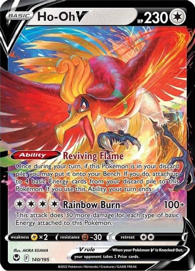 Ho-Oh V SWSH12: Silver Tempest Pokemon card
