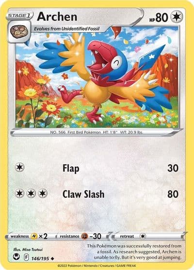 Archen SWSH12: Silver Tempest Pokemon card