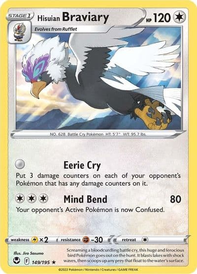 Hisuian Braviary SWSH12: Silver Tempest Pokemon card