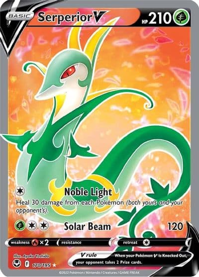 Serperior V (Full Art) SWSH12: Silver Tempest Pokemon card