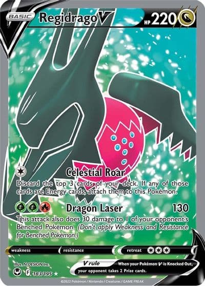 Regidrago V (Full Art) SWSH12: Silver Tempest Pokemon card
