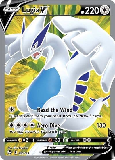 Lugia V (Full Art) SWSH12: Silver Tempest Pokemon card
