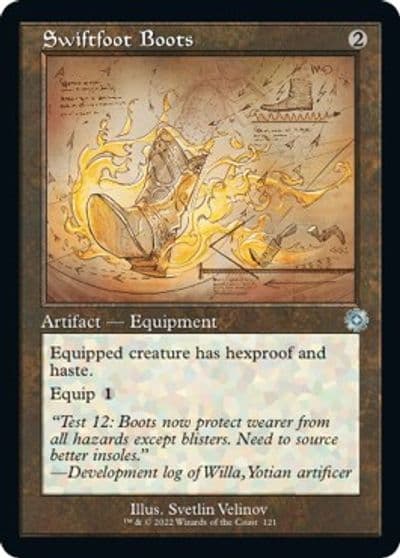Swiftfoot Boots Schematic The Brothers' War: Retro Frame Artifacts Magic card