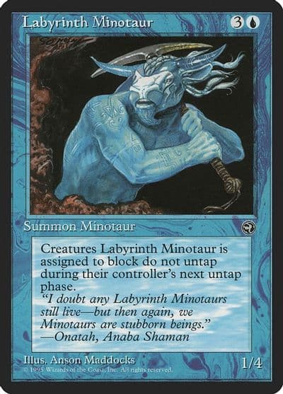 Labyrinth Minotaur Homelands Magic card