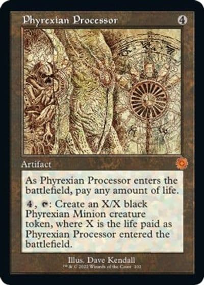 Phyrexian Processor Schematic The Brothers' War: Retro Frame Artifacts Magic card
