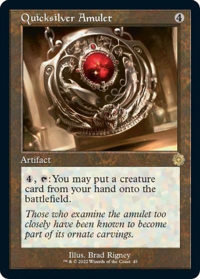 Quicksilver Amulet The Brothers' War: Retro Frame Artifacts Magic card
