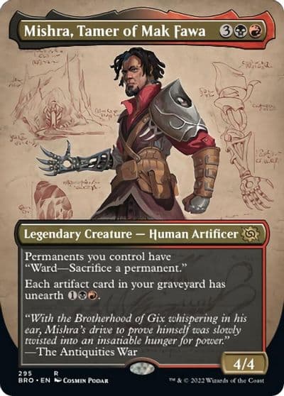 Mishra Tamer of Mak Fawa Borderless The Brothers' War Magic card