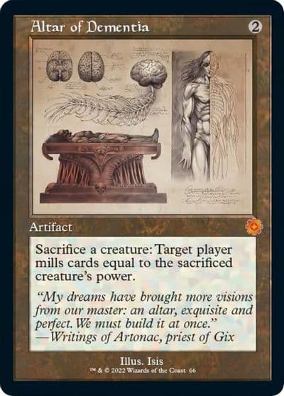 Altar of Dementia Schematic The Brothers' War: Retro Frame Artifacts Magic card