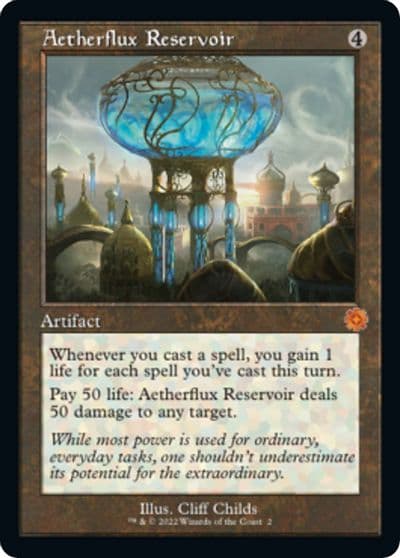 Aetherflux Reservoir The Brothers' War: Retro Frame Artifacts Magic card
