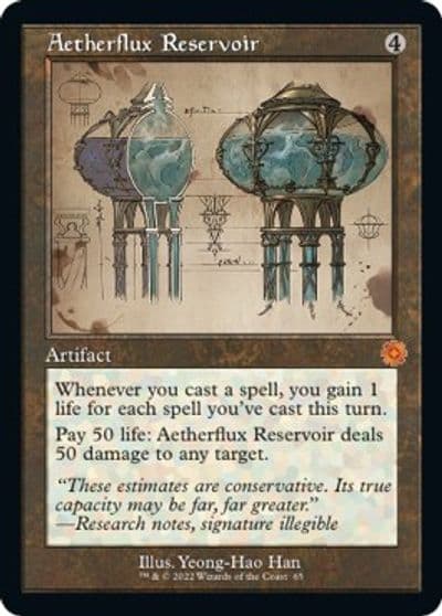 Aetherflux Reservoir Schematic The Brothers' War: Retro Frame Artifacts Magic card