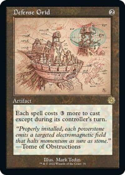 Defense Grid Schematic The Brothers' War: Retro Frame Artifacts Magic card