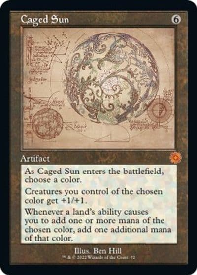 Caged Sun Schematic The Brothers' War: Retro Frame Artifacts Magic card