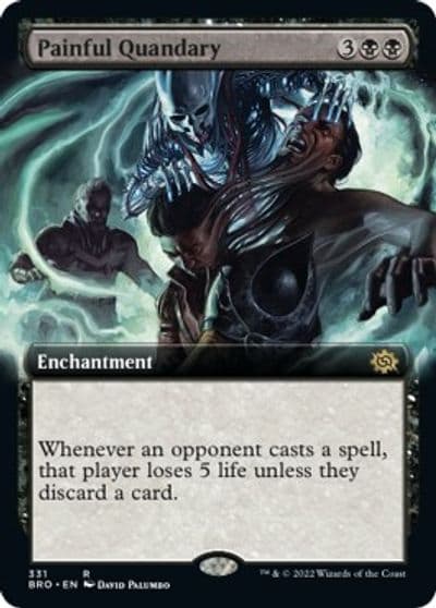 Painful Quandary Extended Art The Brothers' War Magic card