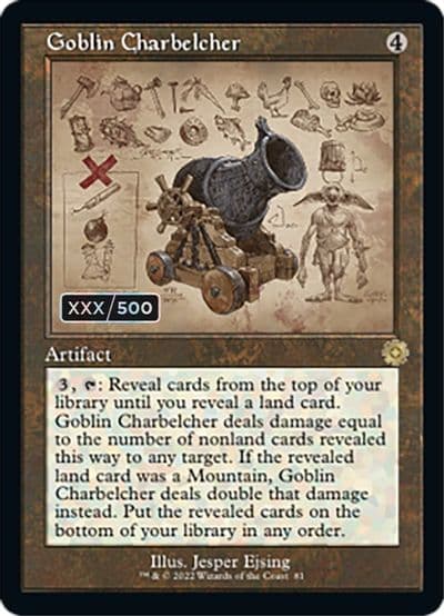 Goblin Charbelcher Schematic Serial Numbered The Brothers' War: Retro Frame Artifacts Magic card
