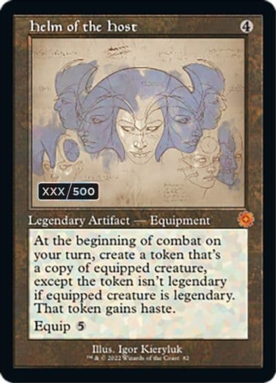 Helm of the Host Schematic Serial Numbered The Brothers' War: Retro Frame Artifacts Magic card