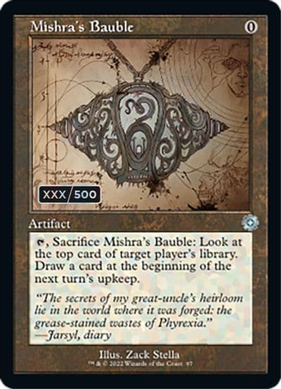 Mishras Bauble Schematic Serial Numbered The Brothers' War: Retro Frame Artifacts Magic card
