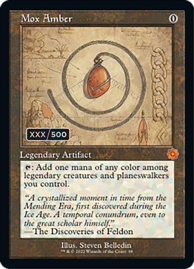 Mox Amber Schematic Serial Numbered The Brothers' War: Retro Frame Artifacts Magic card