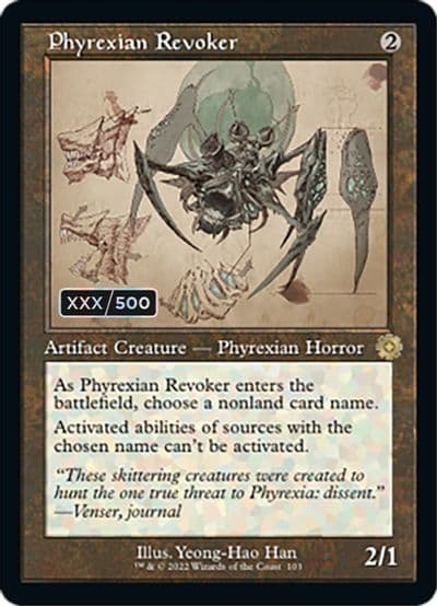 Phyrexian Revoker Schematic Serial Numbered The Brothers' War: Retro Frame Artifacts Magic card