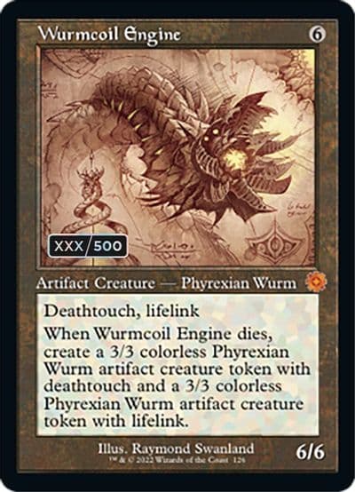 Wurmcoil Engine Schematic Serial Numbered The Brothers' War: Retro Frame Artifacts Magic card