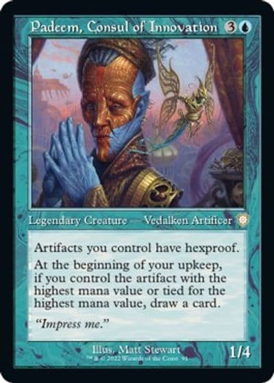 Padeem Consul of Innovation Retro Frame Commander: The Brothers' War Magic card