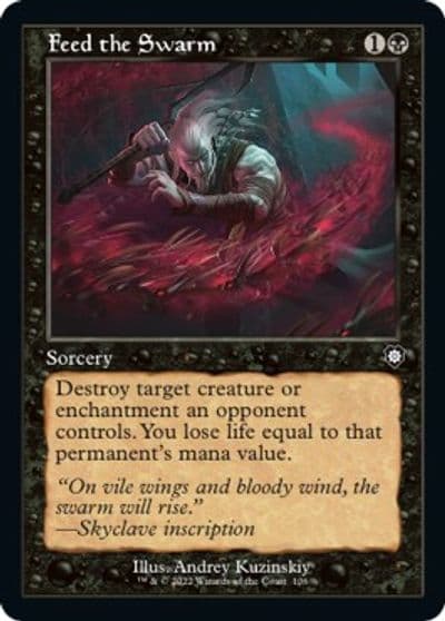 Feed the Swarm Retro Frame Commander: The Brothers' War Magic card
