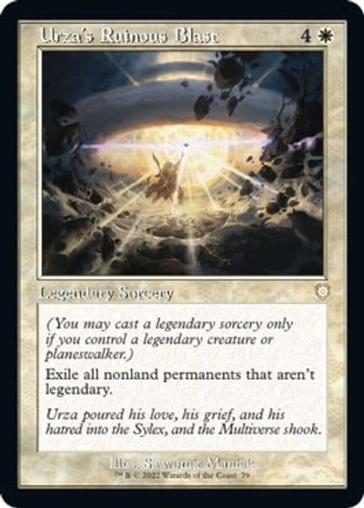Urzas Ruinous Blast Retro Frame Commander: The Brothers' War Magic card