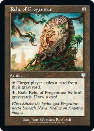 Relic of Progenitus Retro Frame Commander: The Brothers' War Magic card