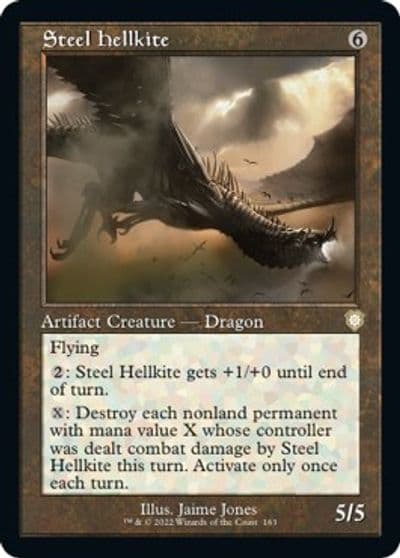 Steel Hellkite Retro Frame Commander: The Brothers' War Magic card